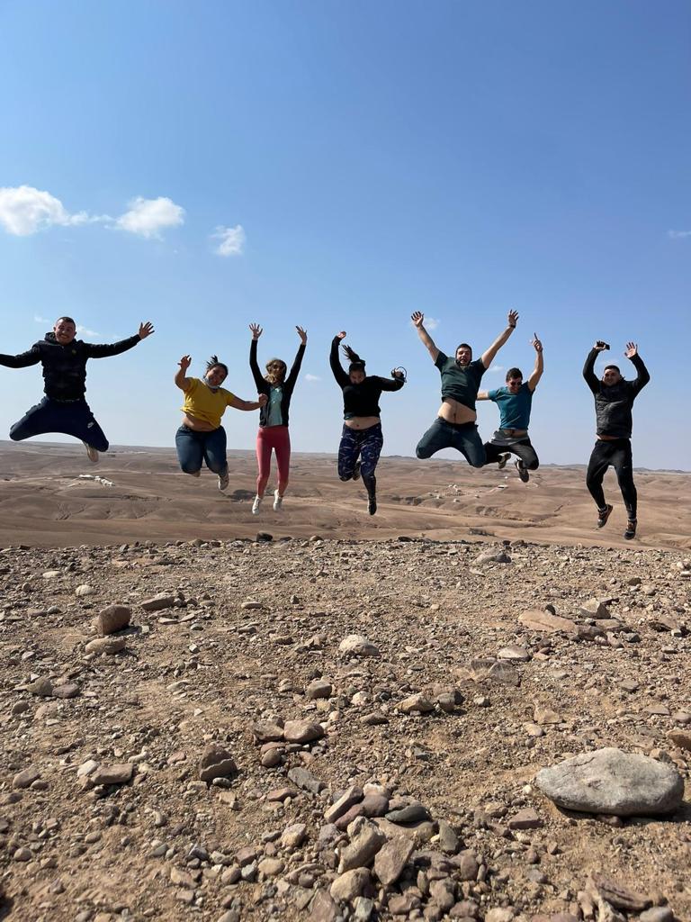 saut dans le désert